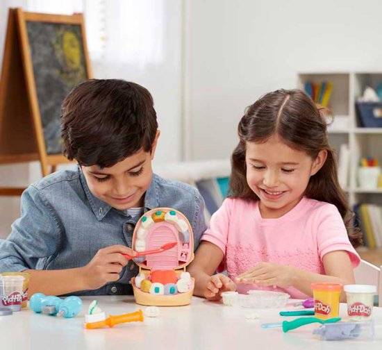 Play-Doh Top Tandarts Speelset - Boetseerklei - 8 Play-Doh potjes - Knutselen voor kinderen
