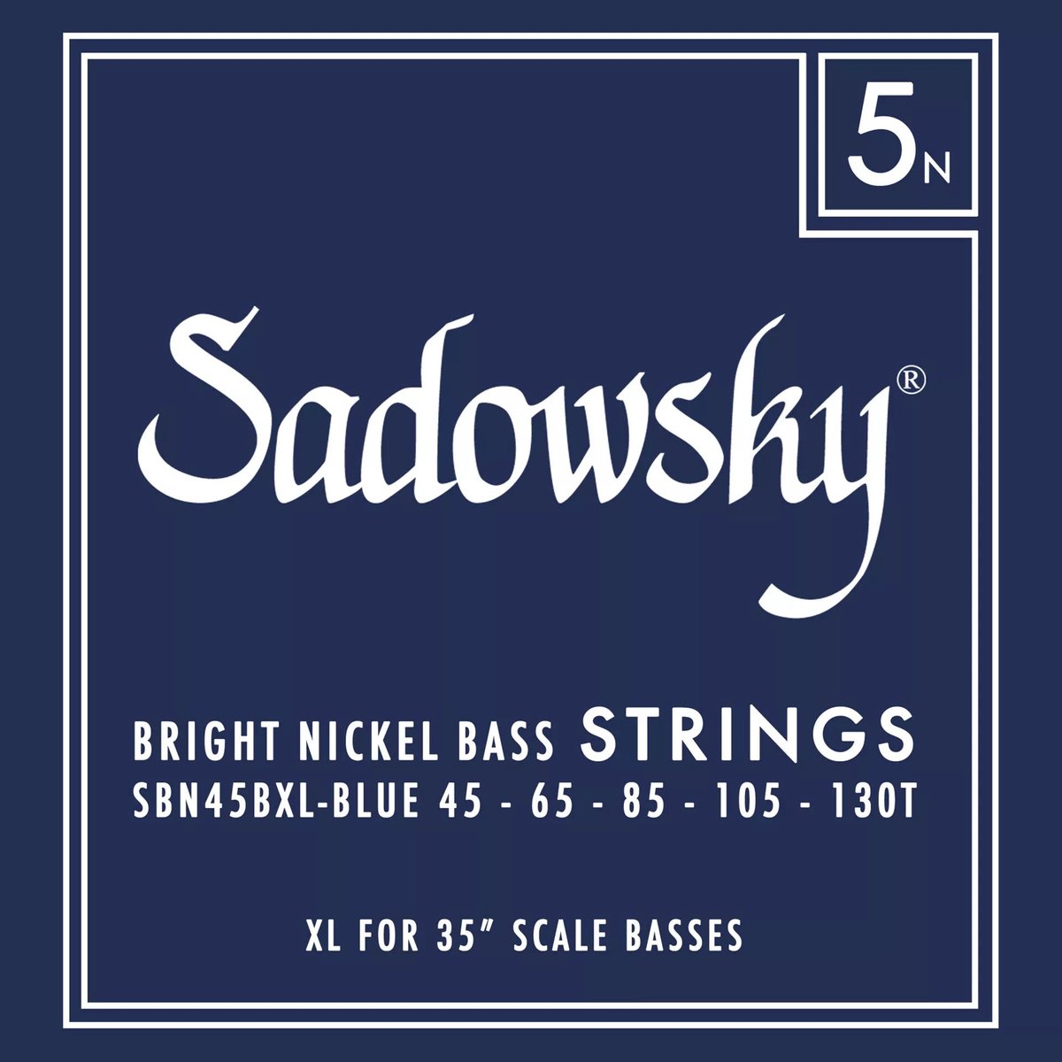 Sadowsky Blue Label SBN 45BXL Nickel Taperwound XL 45-130 snarenset voor 5-snarige elektrische bas