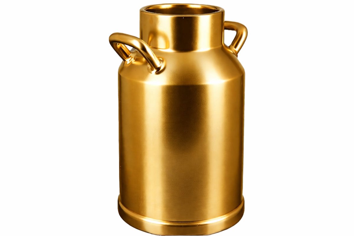 Boeren vaas melkbus verkrijgbaar in verschillende kleuren - goud- keramiek - boerenleven