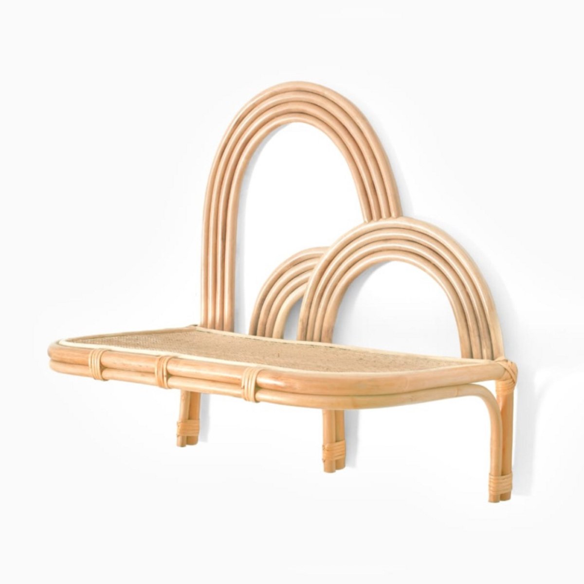 Createyourhome - Rotan - Wandplank - Kinderkamer - Babykamer - 61x41x60cm - Boho - Ibiza - Japandi - Uniek - Naruurlijk - Riet