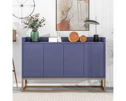 Modern Sideboard met 4 Deuren – Minimalistisch Design zonder Grepen – Opbergkast voor Woonkamer, Keuken of Hal