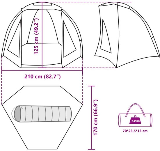 vidaXL - Vistent - waterdicht - camouflage van Vidaxl — afbeelding 5