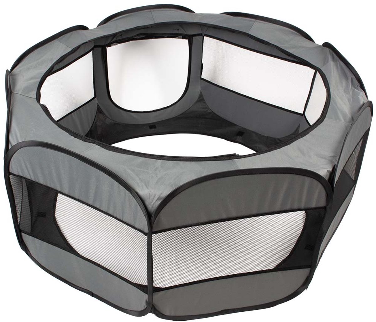 Duvoplus - Opvouwbare speelren - Lichtgrijs - L - 120x45x51cm - Eenvoudig opzetbaar