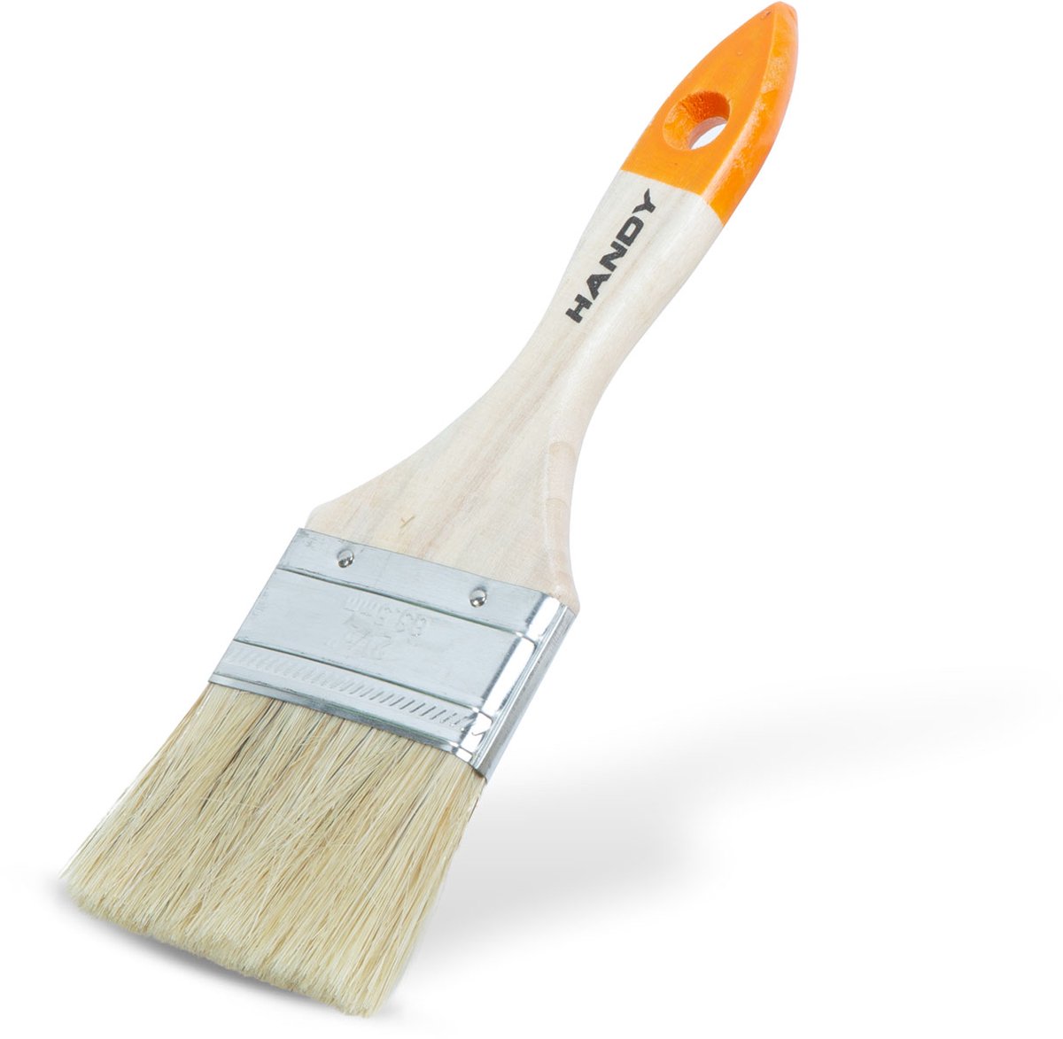 Verfkwast – Platte Kwast – 63 mm (2,5 inch) – Houten Handvat – RVS Klem – Voor Muurverf, Lak en Beits – Geschikt voor Schilderen, Gronden en Hekwerken [11206D]