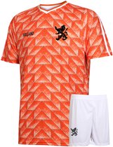 EK 88 Voetbaltenue Eigen Naam - Nederlands Elftal - Oranje Shirt - Voetbal Tenue Kinderen - Shirt en Broekje - Jongens en Meisjes - Volwassenen - Heren en Dames - Maat XL