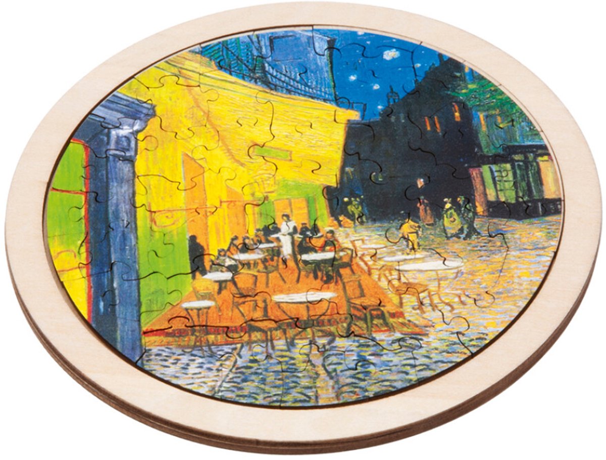 Fridolin puzzel Vincent Van Gogh Café De Nuit kunst karton.