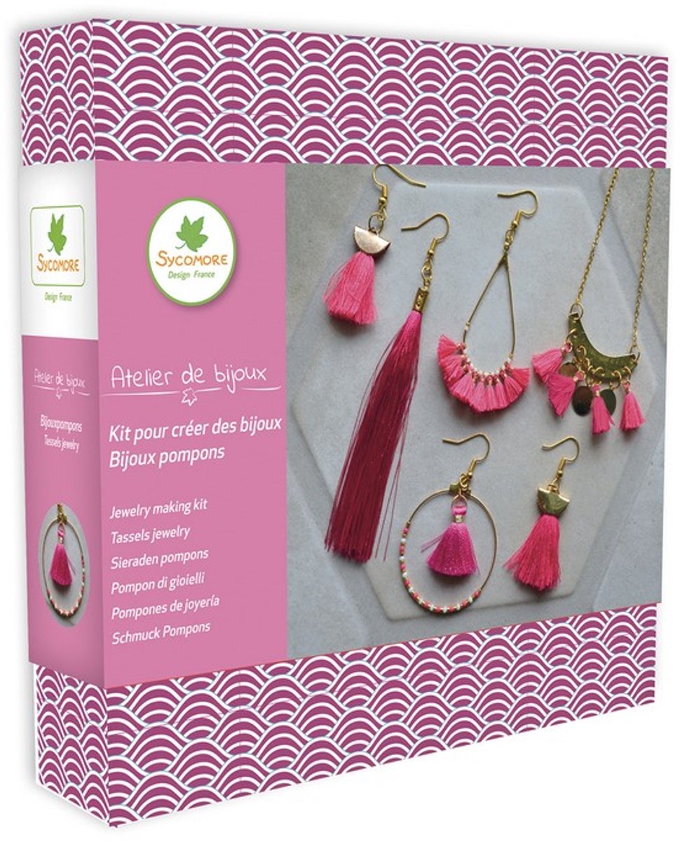 Sycomore sieraden knutselset pompons - creatief speelgoed 12 jaar+.