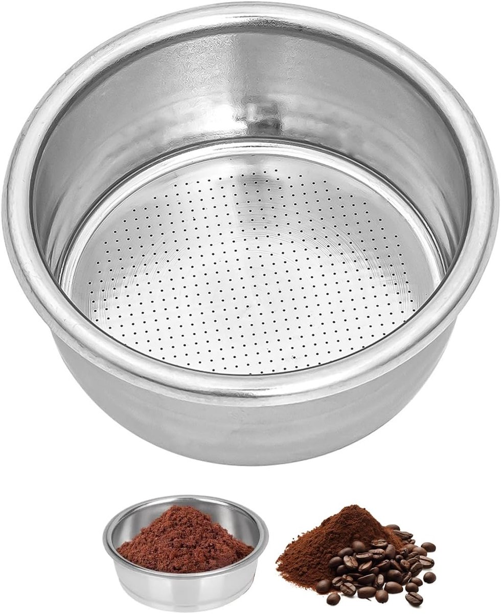 Stainless Steel Coffee Filter 51 mm - 1 Pressure Filter voor 1/2 Cup Espresso - Koffiefilt