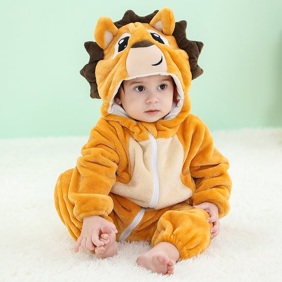 Onesie Leeuw | 2,5 tot 3,5 jaar | Fleece | Warm | Carnaval | Kind | Verkleden | Jongens | Meisjes