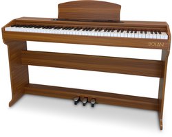 Bolan CP-1 digitale piano bruin / notenhout - home piano met meubel - beginnerspiano - elektrische piano 88 toetsen