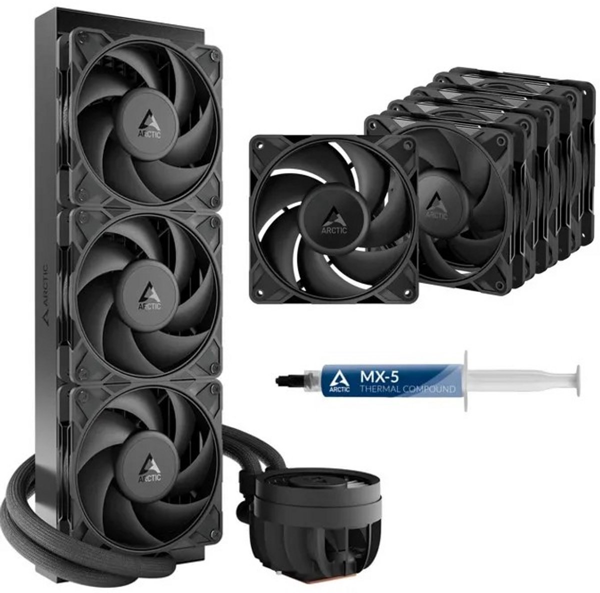 Arctic Cooling Combo 360 - Voordeelbundel - Liquid Freezer III Pro 360 + AMD bracket + P12 Pro PST 5-pack fans