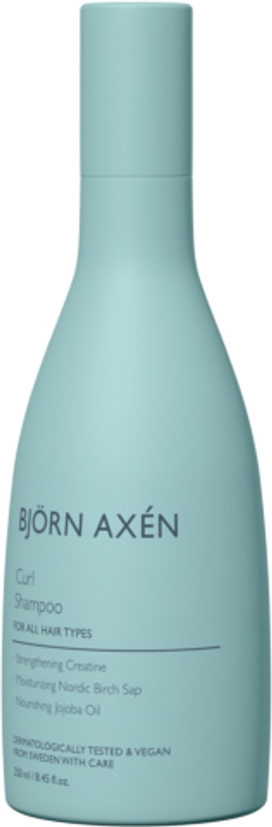 Björn Axén Curl Shampoo 250ml – Verzorgende Krulshampoo Voor Natuurlijk Krullend Haar – Definieert, Hydrateert & Voorkomt Pluis – Vegan – Voor Gezonde, Veerkrachtige Krullen Met Glans – Salonkwaliteit Haarverzorging