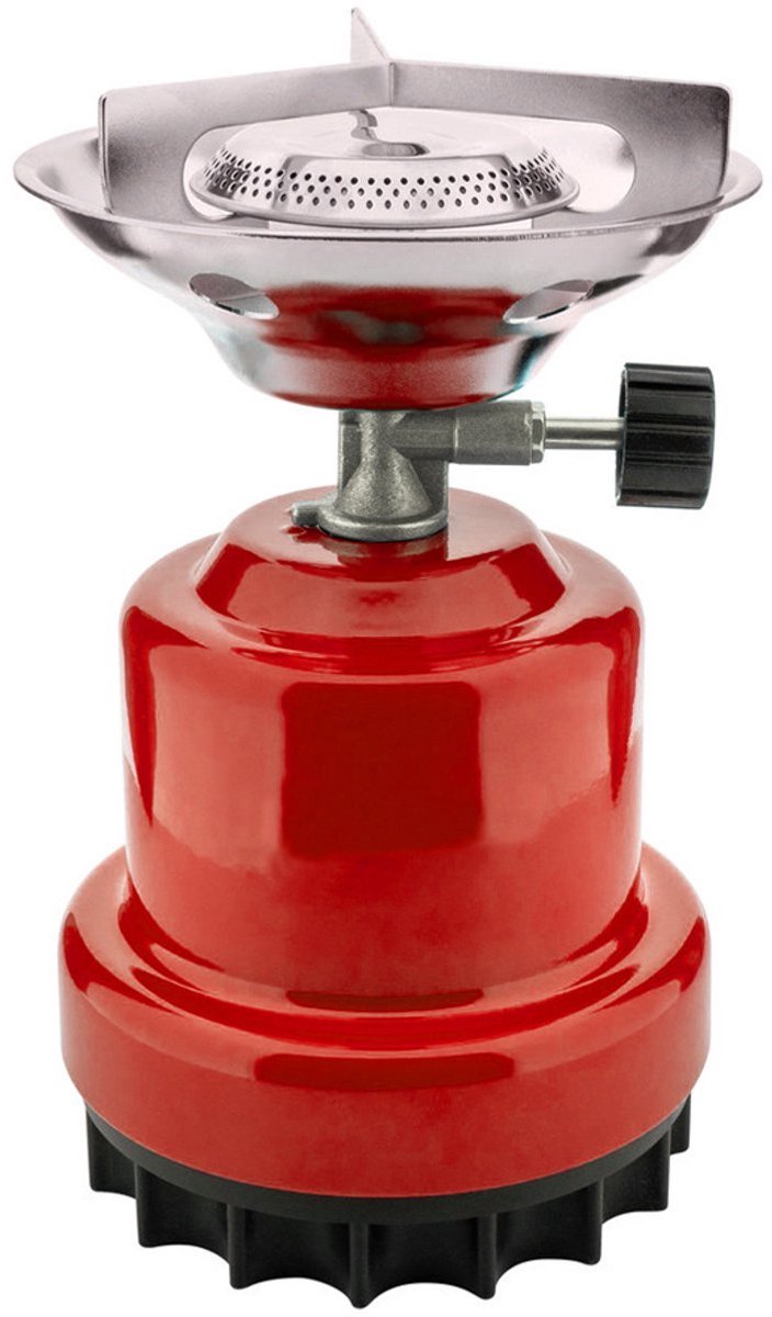 Noodpakket - gasbrander camping - kooktoestel - stevig - rood - inclusief gasvulling — afbeelding 2