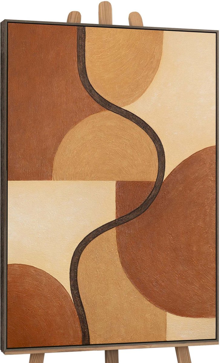 YS Canvas schilderij handgeschilderd intertwining forms abstract – YS-Art Gallery – Luxe wanddecoratie voor woonkamer – Modern schilderij voor slaapkamer en hal Grey