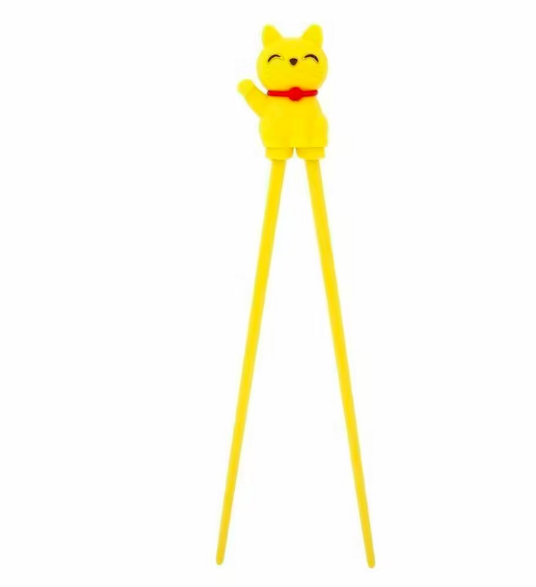 ProductGoods Kinder Eetstokjes – Kat – Met Hulpstuk – 2 Stuks – Geel