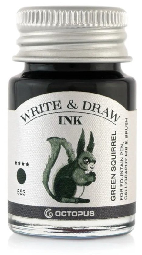 Octopus Inkt Octopus Write and Draw Ink Set FOREST, watervaste inkt voor schrijven ...