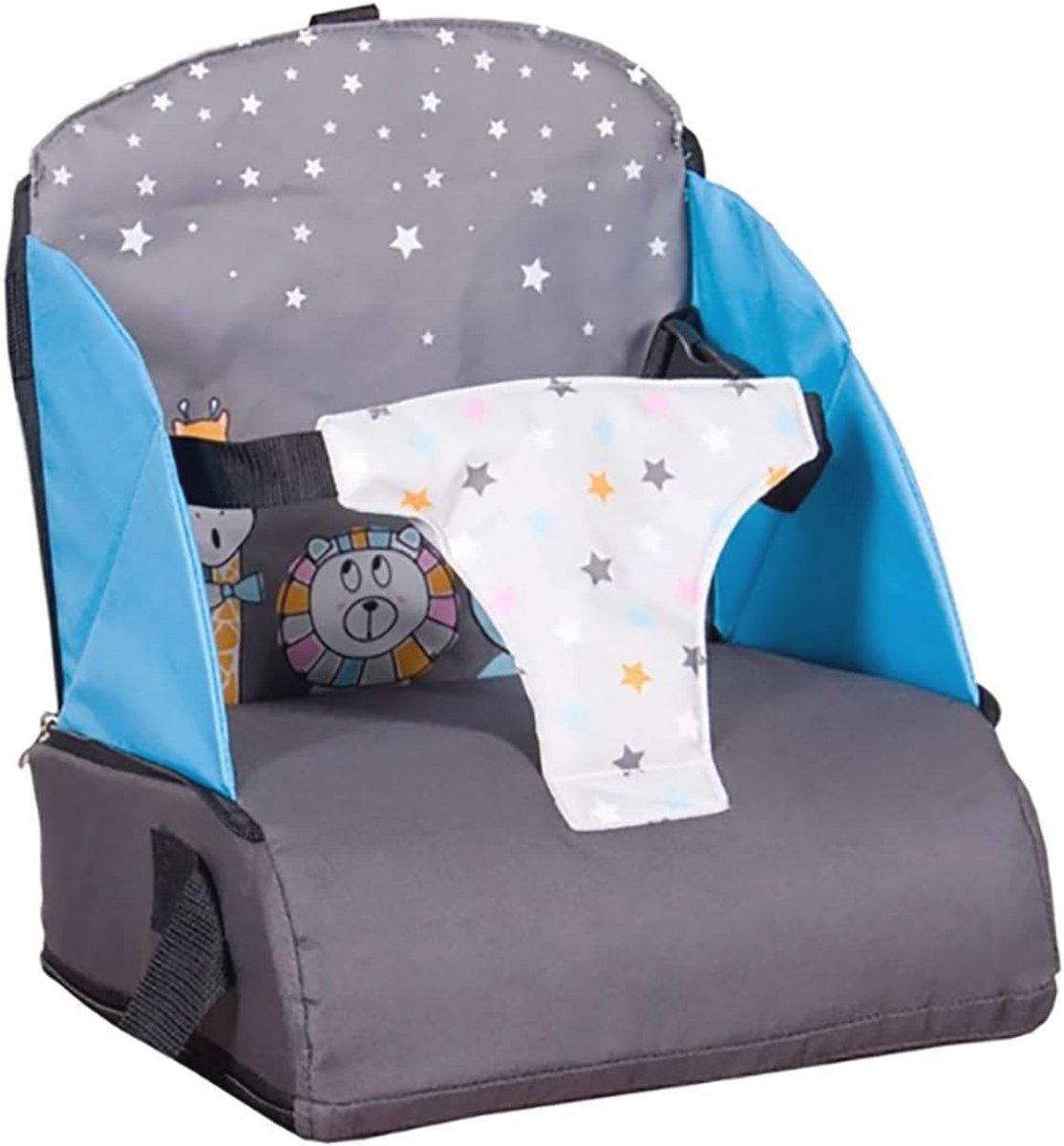 Draagbare Hoge Stoel voor Baby's, 6 tot 36 Maanden, Veiligheidsgordel, Gevoerd Rugleuning, Makkelijk Schoon te Maken