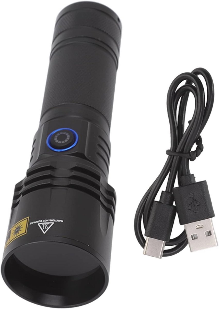 Oplaadbare UV Zaklamp 365nm - 20W Zwartlicht voor Vlekdetectie en Inspectie