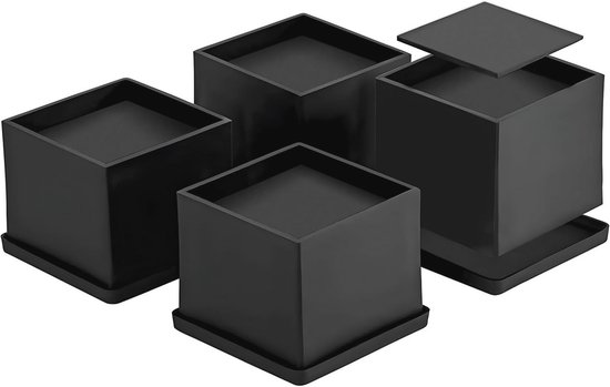 6-delige bedverhogers, 8,4 cm ronde meubelverhogers, zware rubberen sofaverhogers, ondersteunen tot 2721 kg, bedframeverhogers, bedliften, verhogingsblokken voor bed, bank, tafel, bureau, stoel