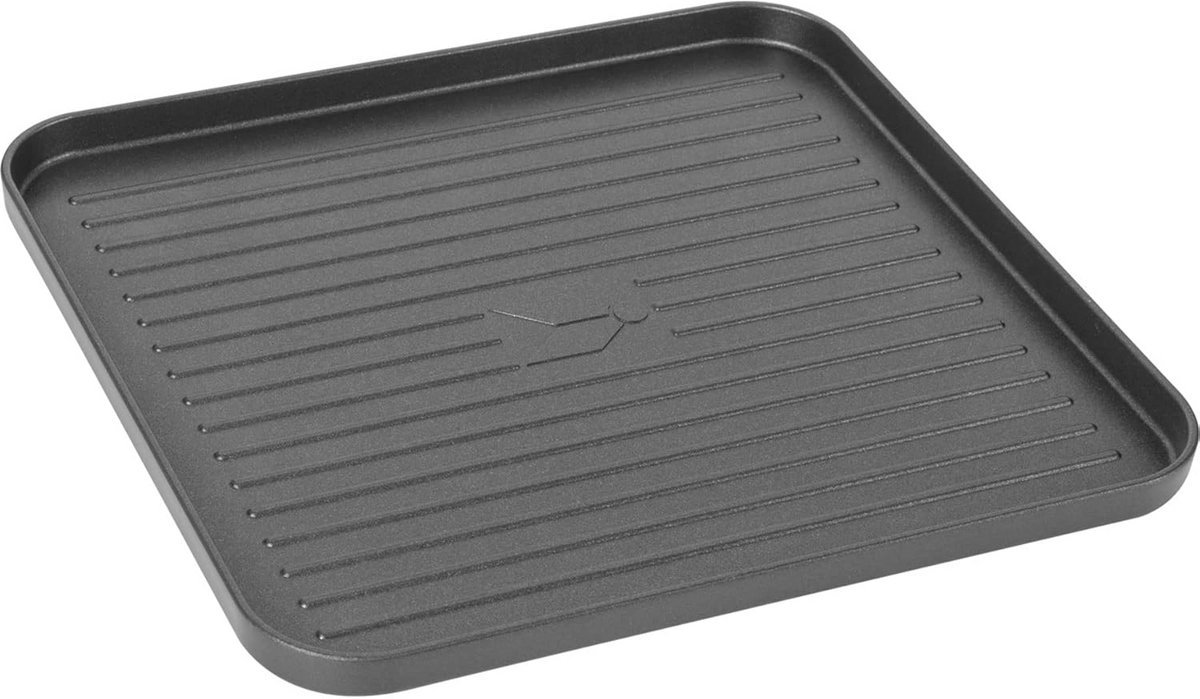 Ribbed Grill Plate for Gas Stoves Non-Stick Surface 25.5 x 24.5 cm