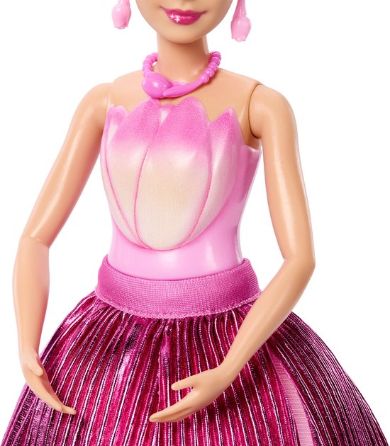 Barbie Petal Pop Geparfumeerde Modepop - Roze Tulpenjurk van Merkloos — afbeelding 2