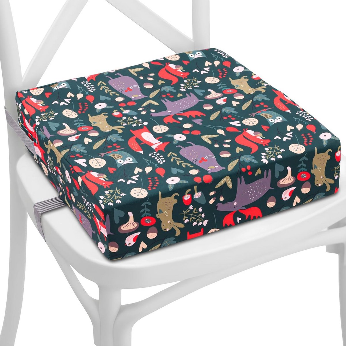 Kinderstoelverhoger Kussen - Ergonomisch en Comfortabel Kussenschap voor Kinderen - 33x33x8 cm - Waterafstotend, Afneembaar en Wasbaar