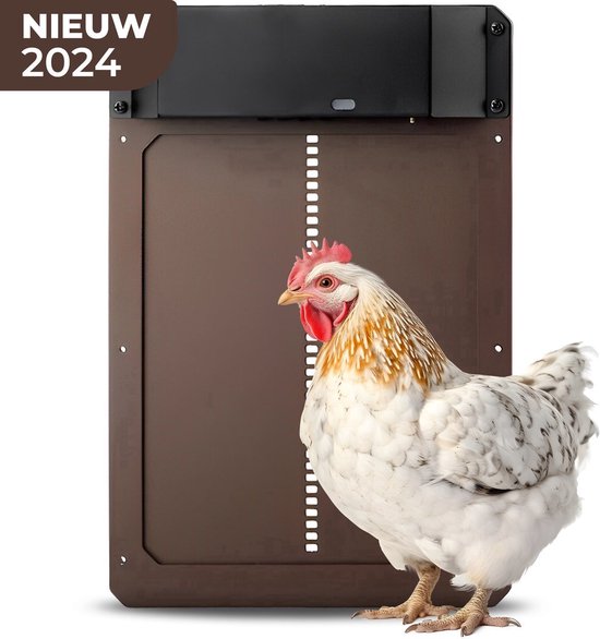 trappe automatique pour poulets - Porte automatique pour poulets - Ouvre-poulailler pour poules - Chickenguard - Porte de poulailler - Trappe pour poulets alimentée par batterie - Manuel néerlandais