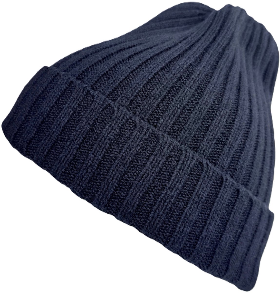 Winter Warme Muts van Extra Fine Merino wol en Kasjmier - Comfortabel en zacht - Made in Italy - Geribbeld