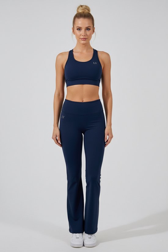 La V flared sportlegging basic Donkerblauw S van La V — afbeelding 4