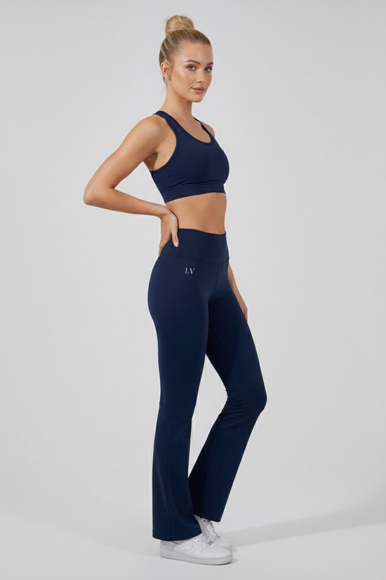 La V flared sportlegging basic Donkerblauw XL van La V — afbeelding 3