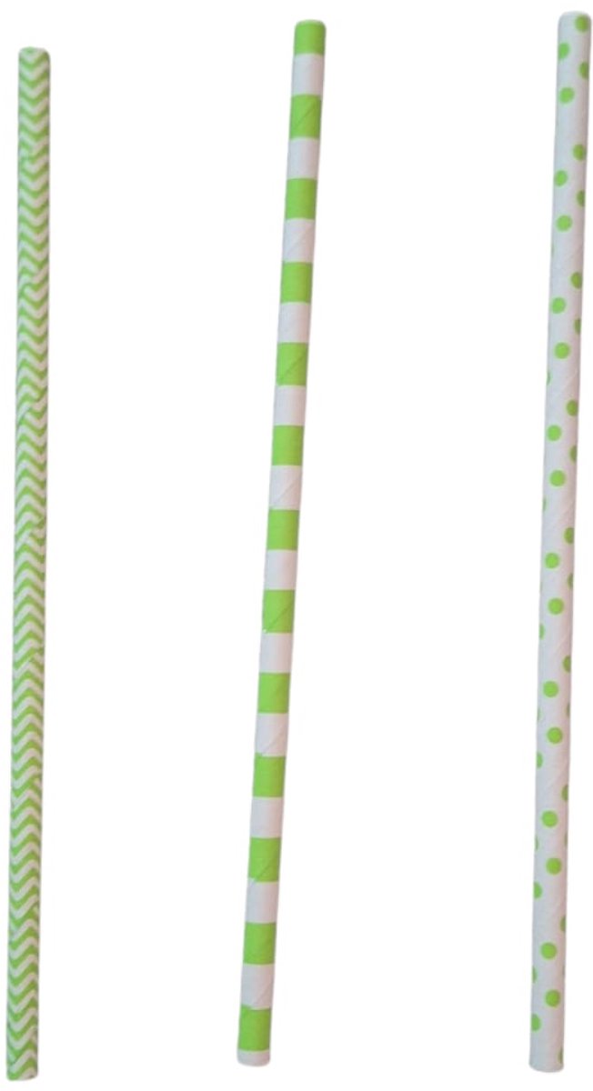 “Groene Papieren Rietjes – Buigbaar – 21 cm – 100 stuks – Feest & Party Accessoire
