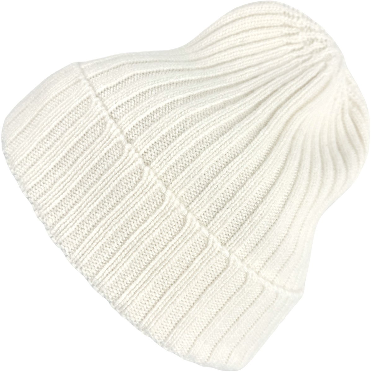 Winter Warme Muts van Extra Fine Merino wol en Kasjmier - Comfortabel en zacht - Made in Italy - Geribbeld