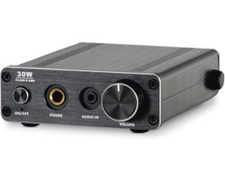 Mini Hifi Versterker 2x15 Watt - Ultracompacte Stereo Versterker met Jack en Cinch-ingang