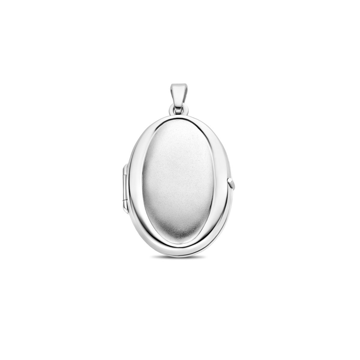 zilver gerhodineerd medaillon ovaal poli/mat 30 mm 1340460