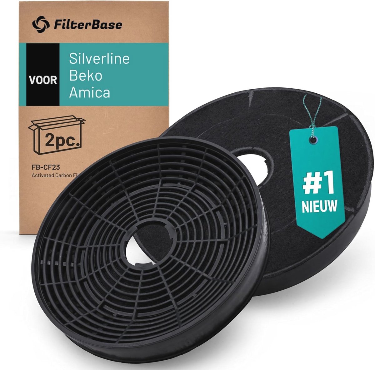 Actieve Koolstoffilter 2 Stuks Geschikt voor Afzuigkappen