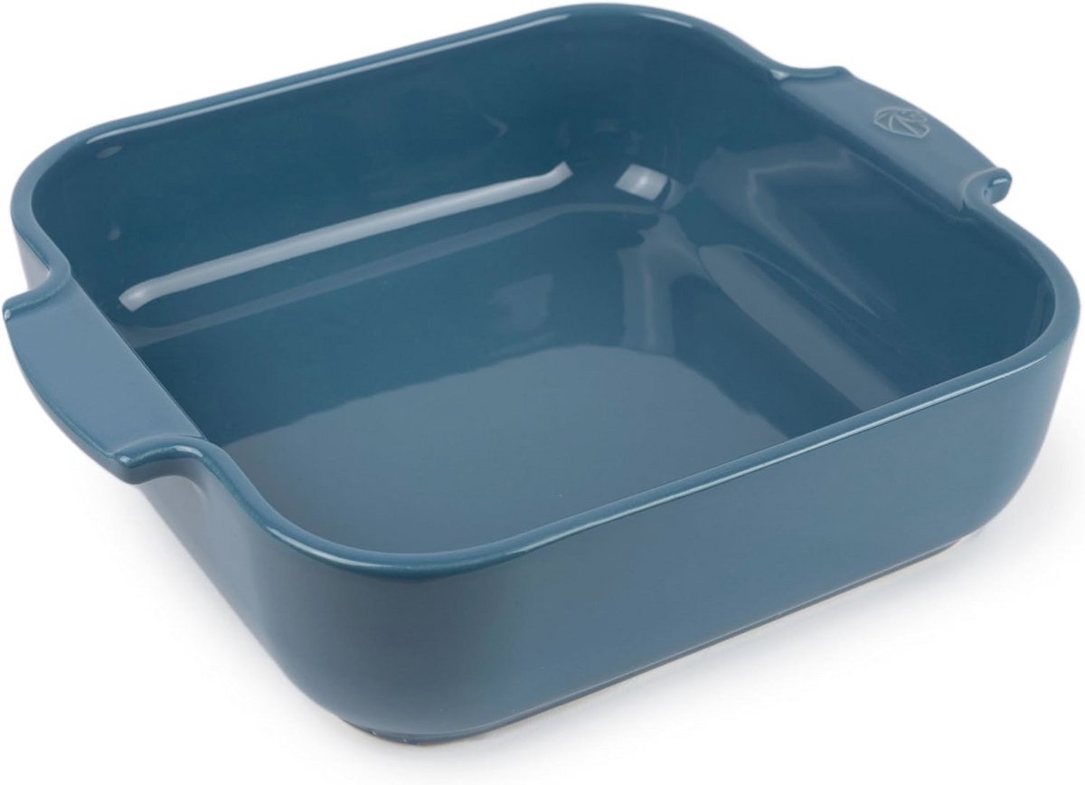 Vierkante keramische ovenschaal 28 cm - Capaciteit 2,7 L - Geschikt voor oven, magnetron en vriezer - 10 jaar garantie - Lichtblauw