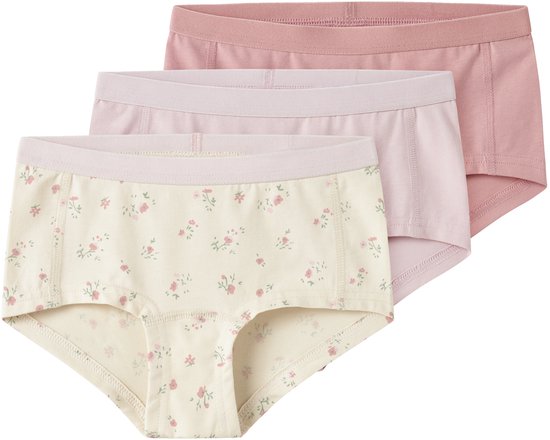 NAME IT - NKFHIPSTER 3P FLOWER NOOS - Filles - Sous Sous-vêtements