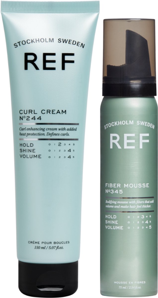 REF Stockholm Curl Cream 150ML + Fiber Mousse 75ML - Krullen - Styling krullen - Haar mousse