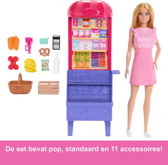 Barbie en Teresa Recept voor Vriendschap Kruidenierskraam - Barbiepop en Speelset van Mattel — afbeelding 4
