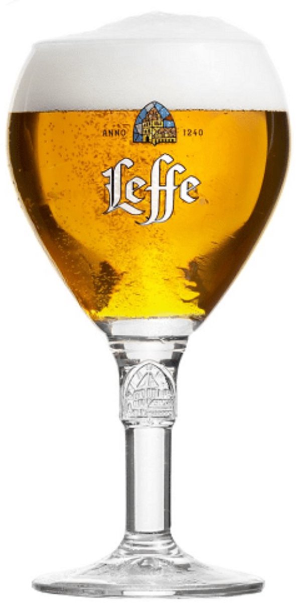 Leffe Bierglas – 50cl – Set van 2 – Origineel Belgisch Speciaalbierglas met Voet