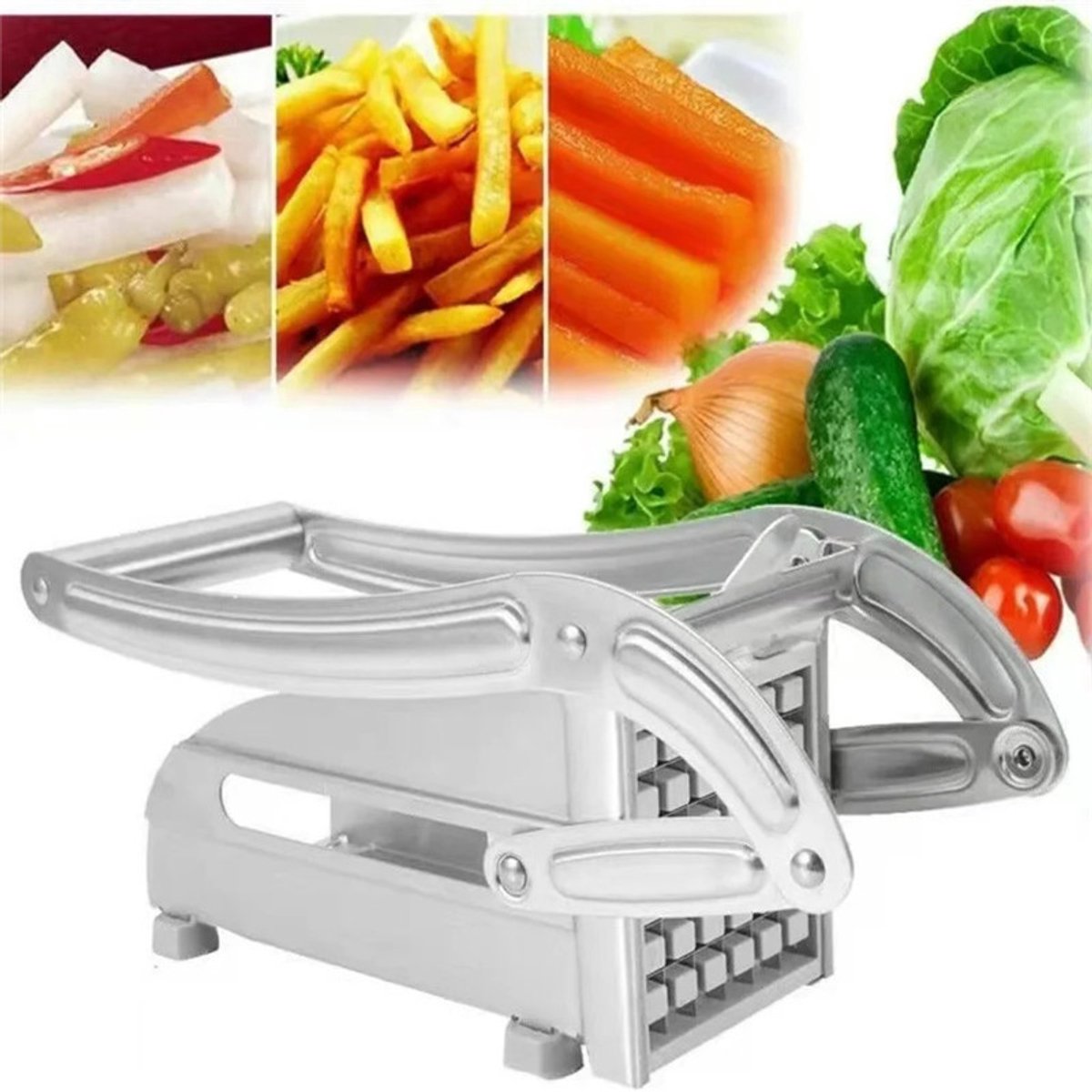 Frietsnijder - Patatsnijder - Professioneel - RVS - Zilver