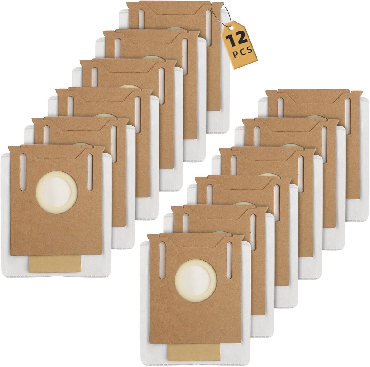 12 Stuks stofzuigerzakken zijn geschikt voor Ecovacs T8/T8AIVI/T8MAX/T9/N8+/H8 PRO/N8Pro plus/N10 Plus stofzuigers - Stofzuigerzak - stofzuigerzakken