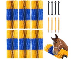 VEVOR 6x Krabborstel Veeborstel Schuurborstel voor Boerderijdieren Paarden 51x19x10cm