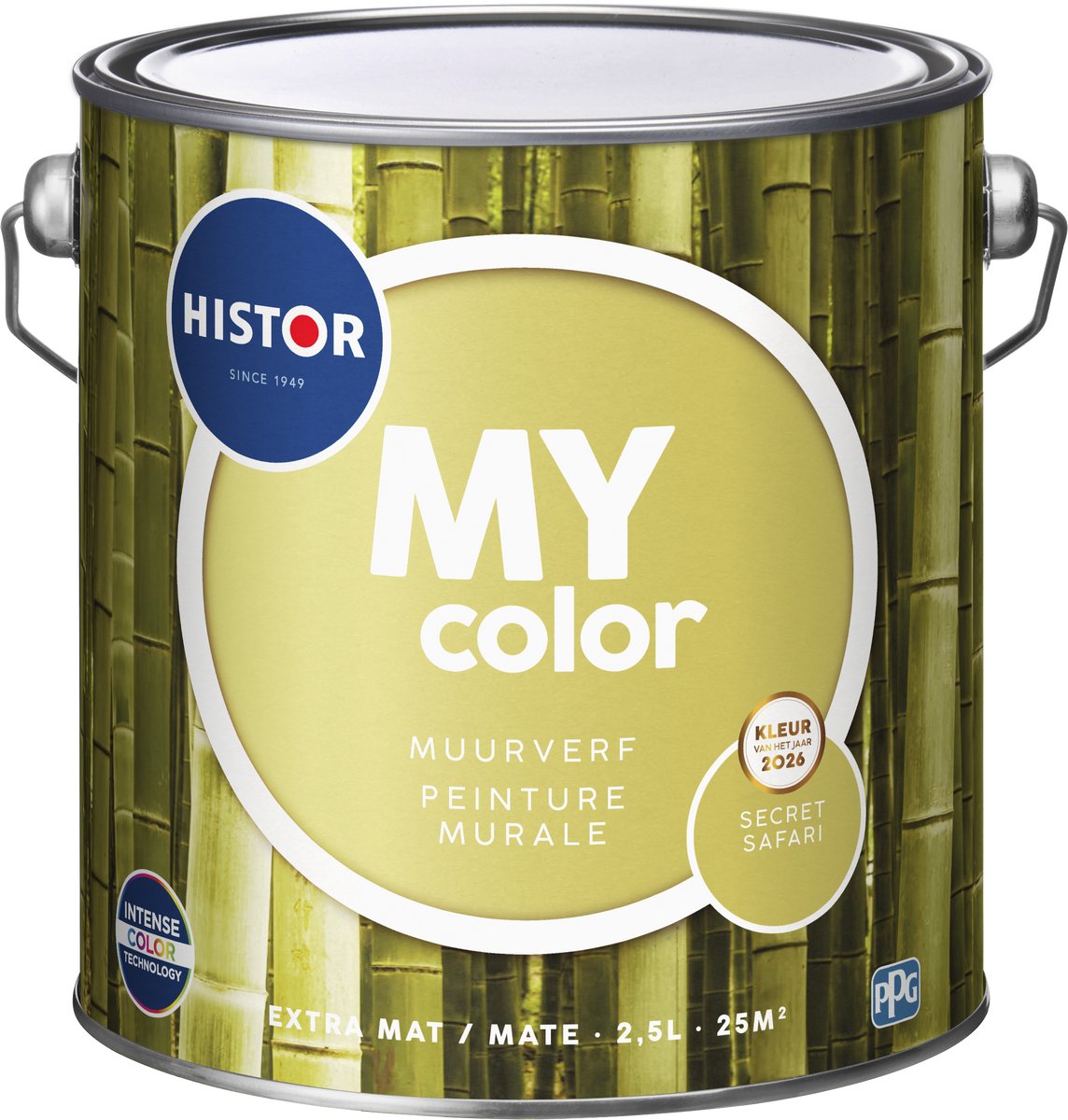 Histor MY Color Muurverf Secret Safari - Extra Mat – Reinigbaar en Geurarm – Extra Dekkend en Vochtregulerend – Voor Binnen – 2.5L – Secret Safari - Groen - Kleur van het jaar 2026 – foto 7