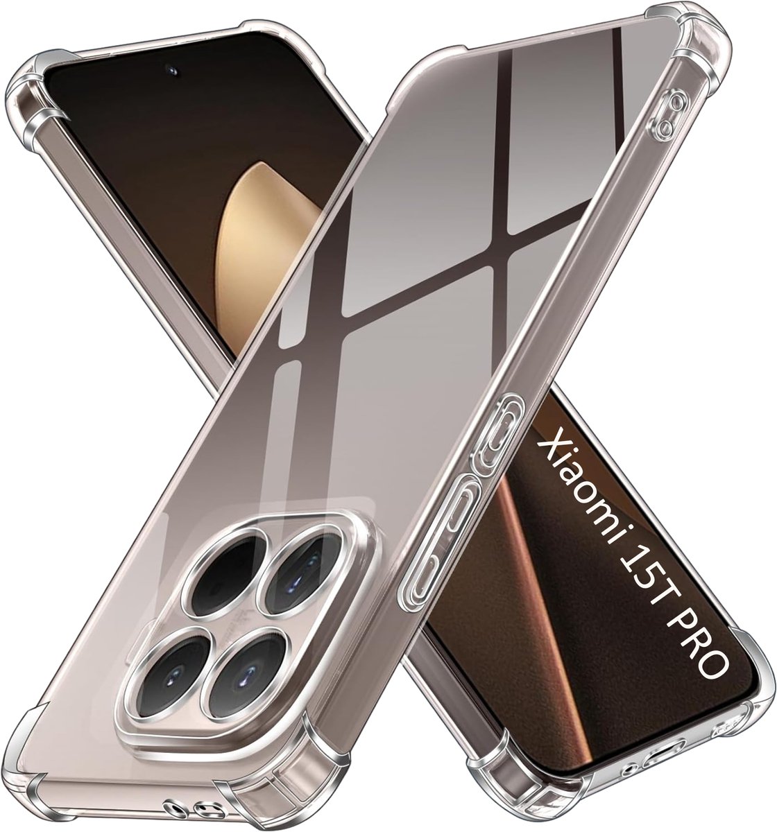 Hoesje voor Xiaomi 15T Pro backcover Shockproof siliconen Transparant