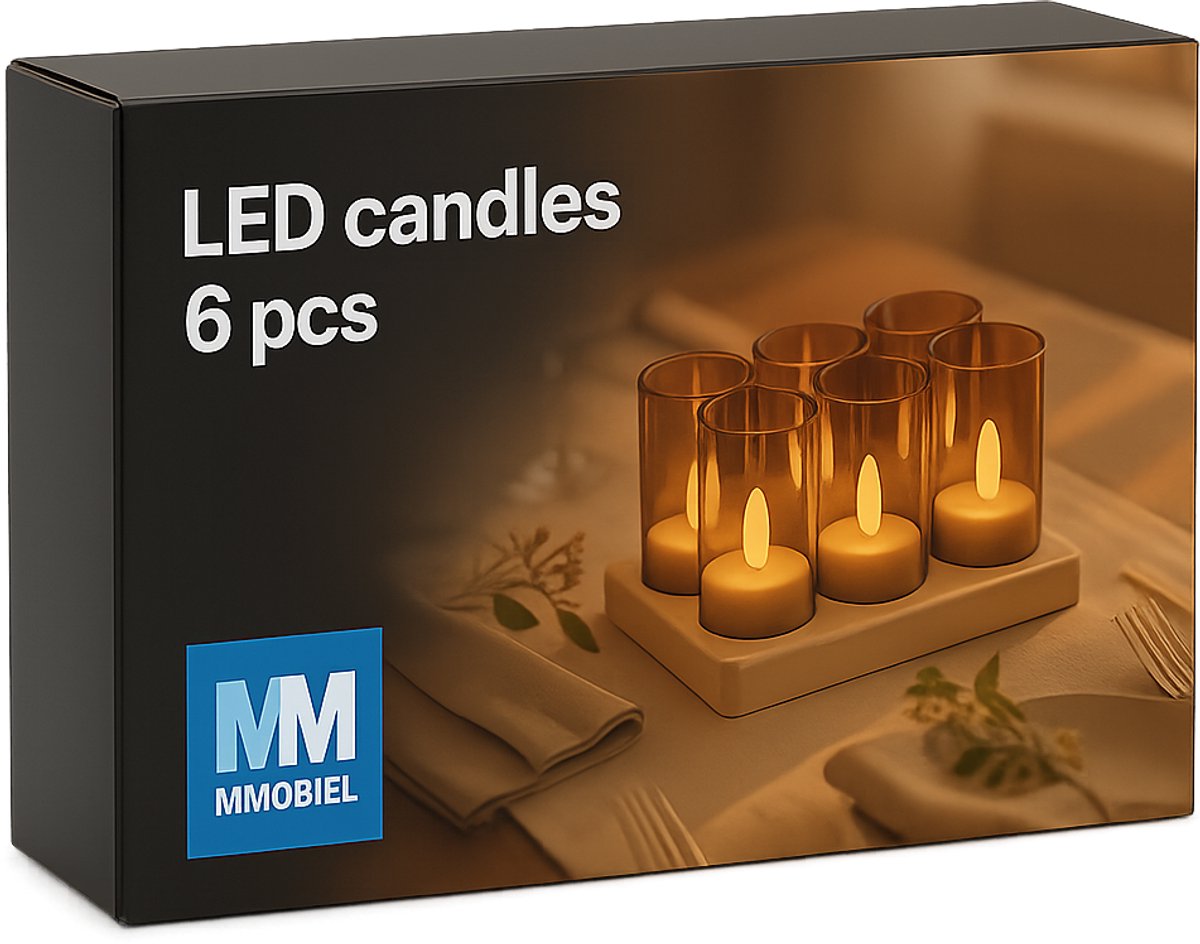 Oplaadbare Waxinelichtjes LED Kaarsen met Afstandstandsbieding, Timer & Oplaadstation van MMOBIEL - 6 Stuks Vlamloze Theelichtjes met USB voor Thuis, Tafel, Bruiloft & Kerstdecoratie – foto 4