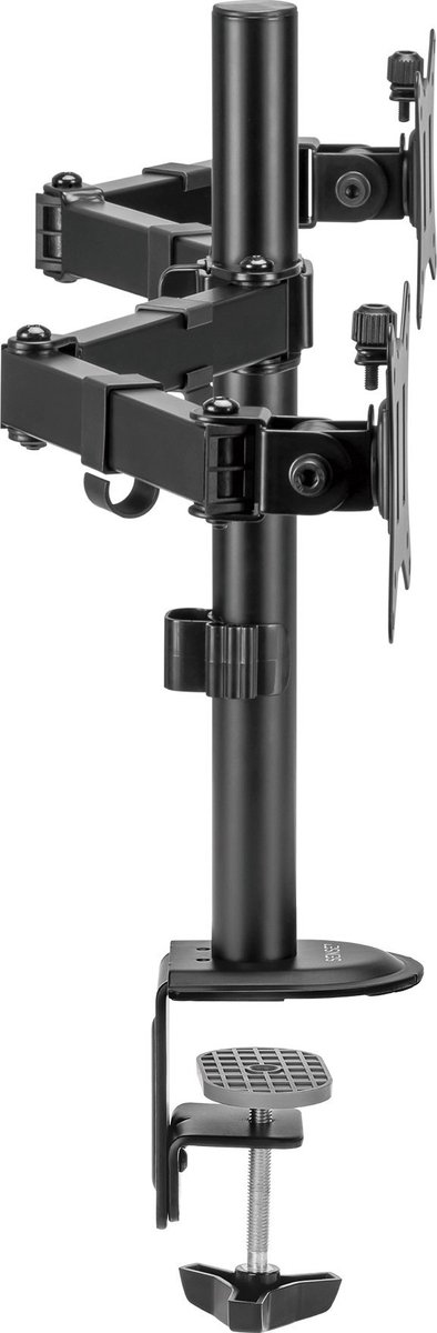 SENSE7 FLOAT DOUBLE - Dubbele Monitor Arm - Monitor Beugel voor 17-32 Inch - 2 Schermen - 180°, 360° rotatie - Universeel VESA 75, 100 - Draai, Kantel en Zwenkbaar - PIVOT-functie - Kabelgeleiders - Max. 2x 9kg - Twee montagemethoden - Zwart thumbnail 2