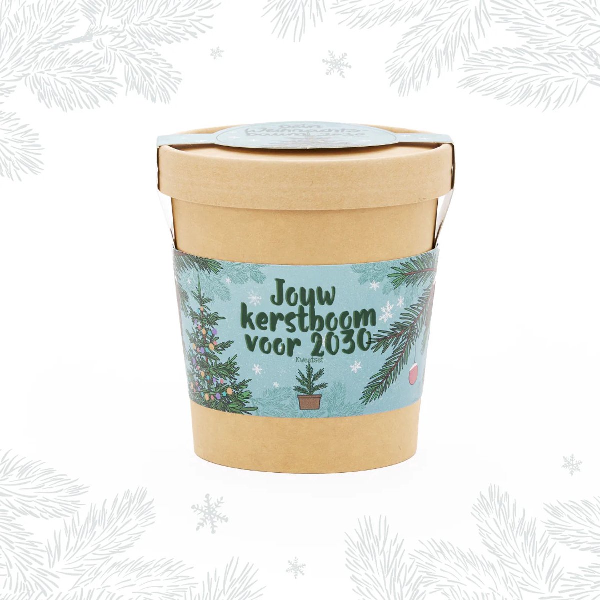 Cadeau Jouw Kerstboom Kweekset - Dennenboom - Duurzaam - Biologisch Afbreekbaar - Inclusief Premium Sparrenzaad