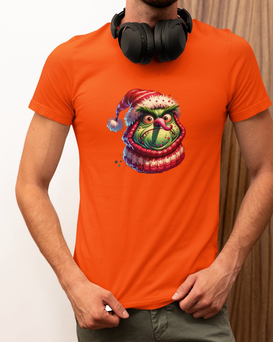 Grumpy Kerst - Kerst T-shirt Oranje - Grappig T-shirt - Maat L - Kerst Cadeau Mannen - Limited Edition
