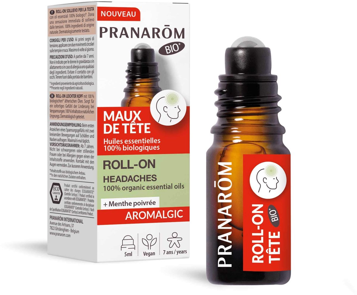 Pranarom - Hoofdpijn roll-on - Bio - 5 ml